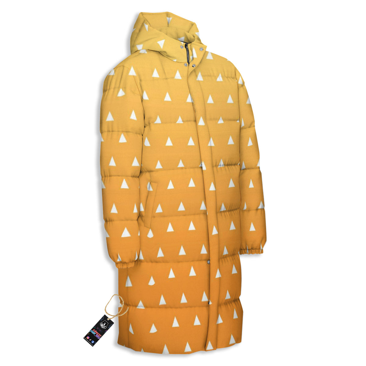 Zenitsu Print Pattern Long Down Jacket-grizzshop