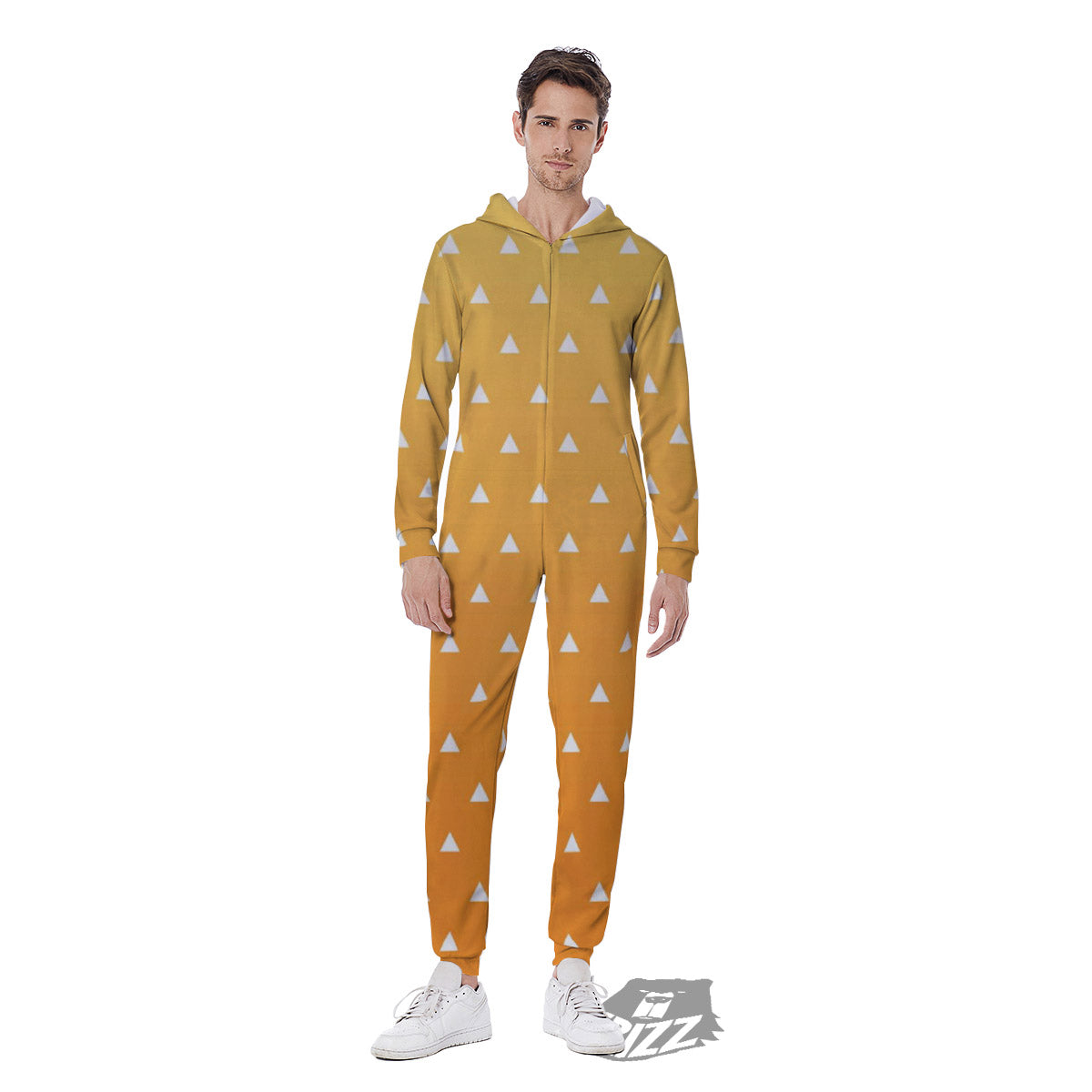Zenitsu Print Pattern Men's Jumpsuit-grizzshop