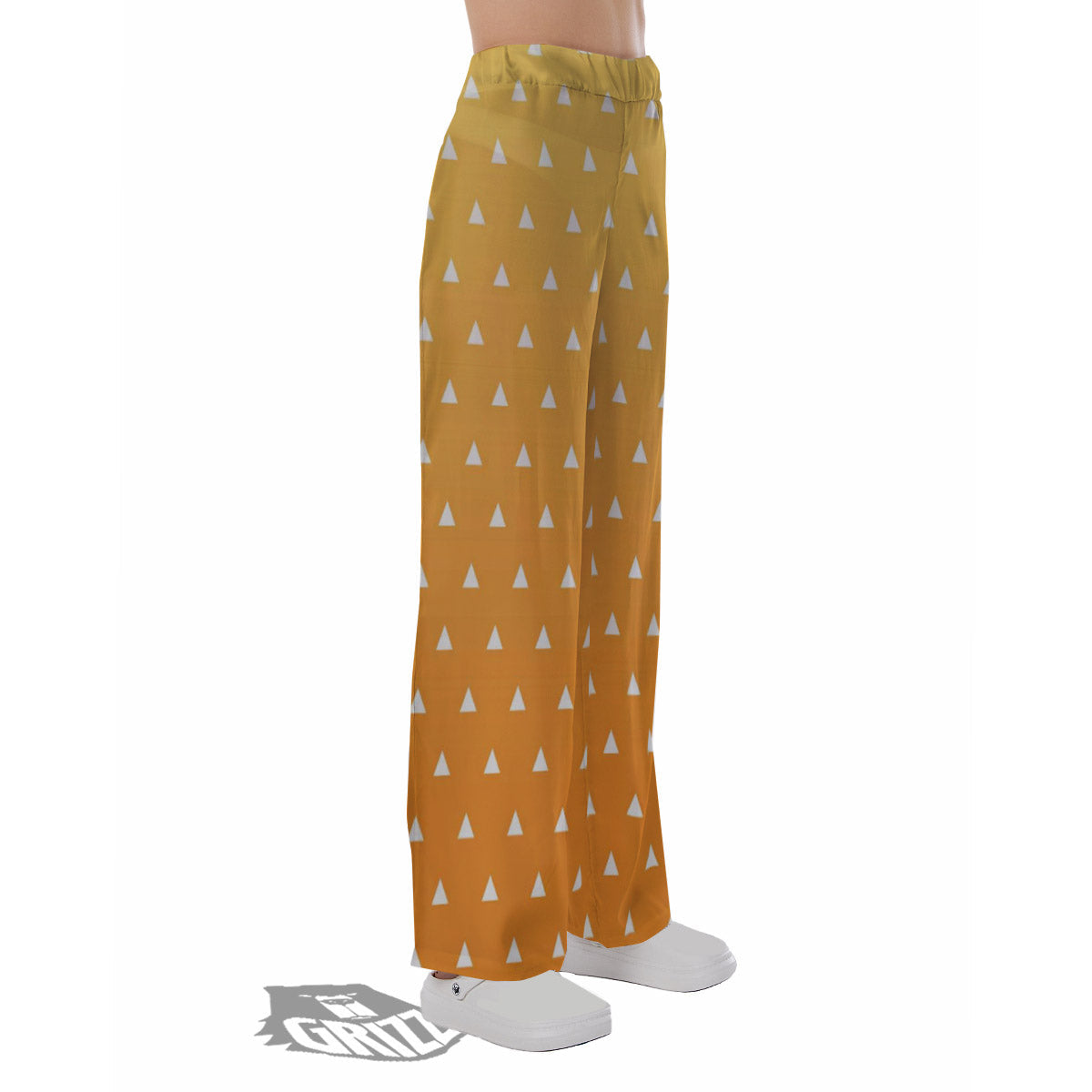 Zenitsu Print Pattern Pajama Pants-grizzshop