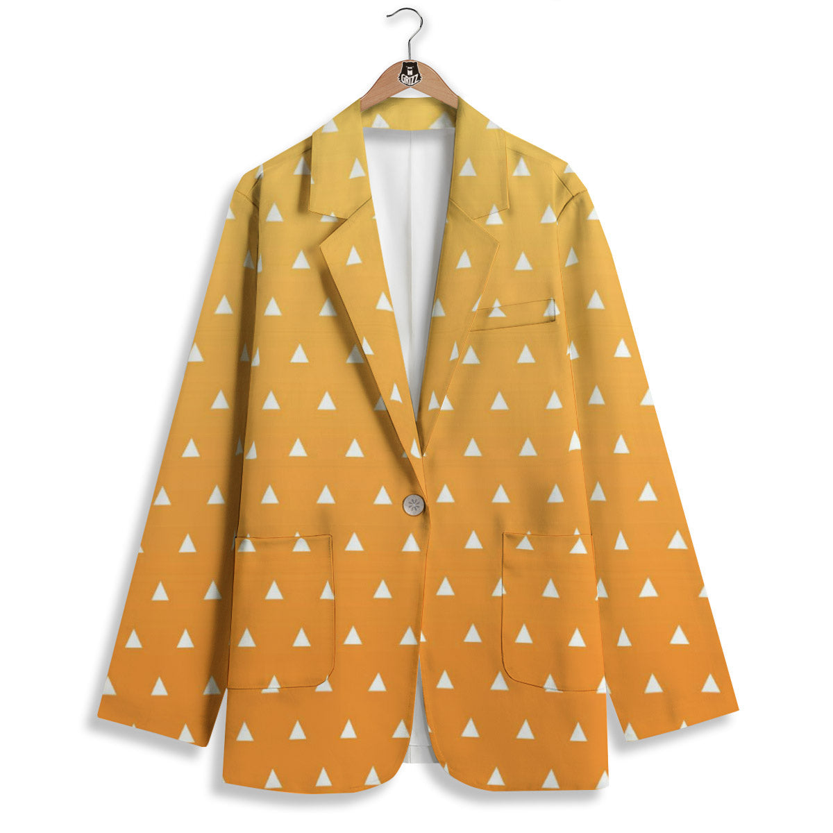 Zenitsu Print Pattern Women's Blazer-grizzshop