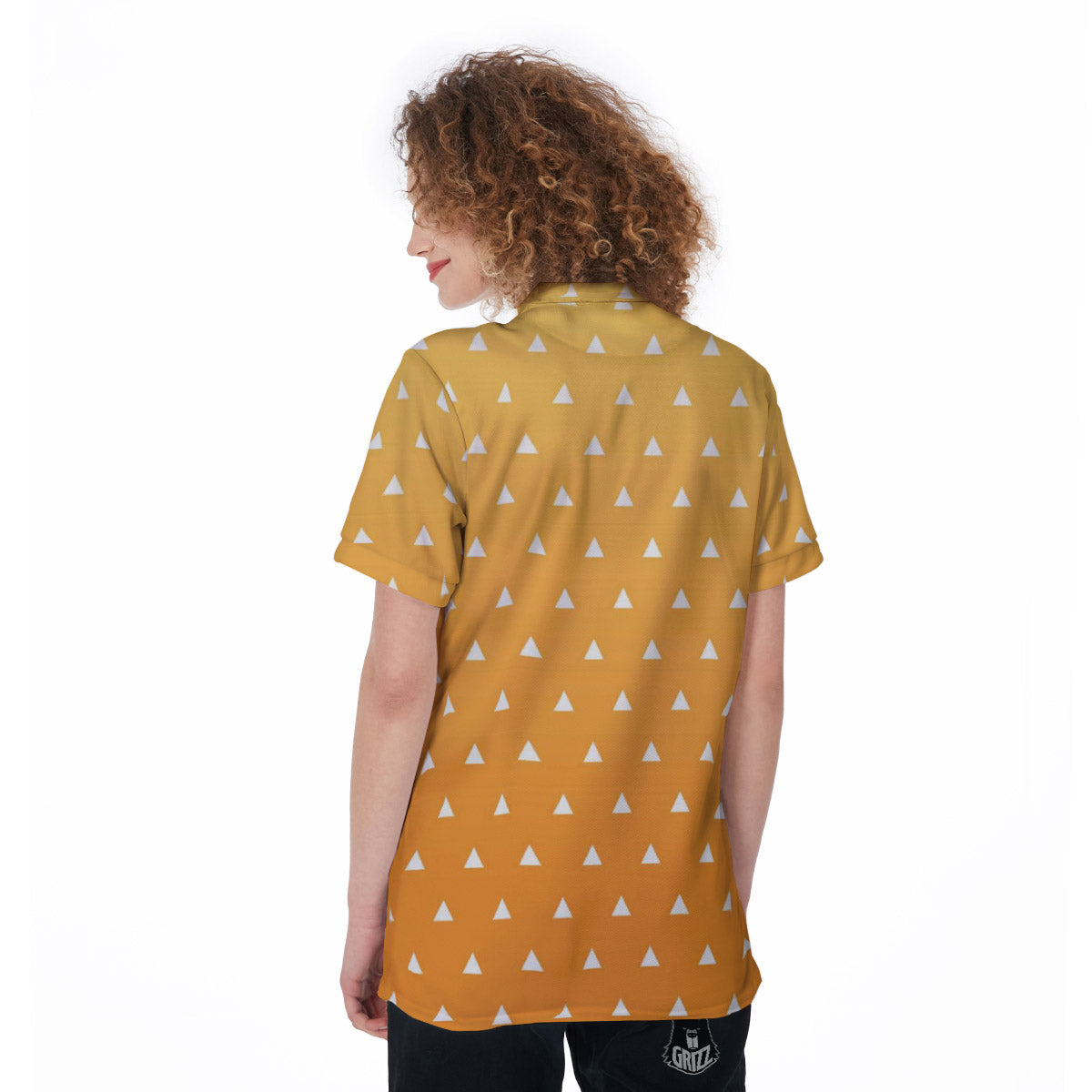 Zenitsu Print Pattern Women's Golf Shirts-grizzshop