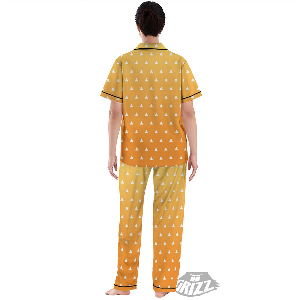 Zenitsu Print Pattern Women's Pajamas Set-grizzshop