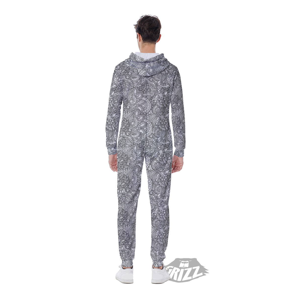 Zentangle Ethnic Print Pattern Men's Jumpsuit-grizzshop