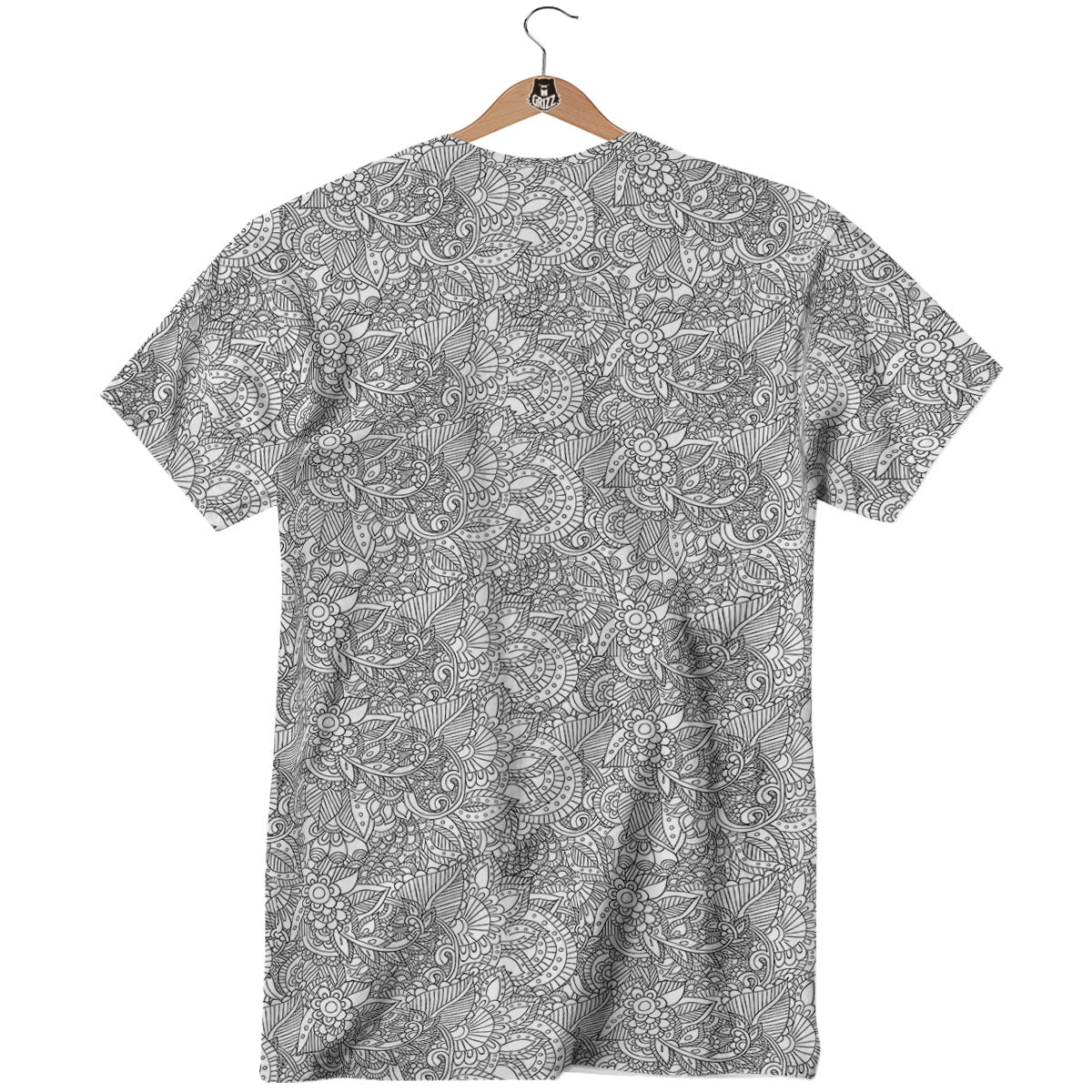 Zentangle Ethnic Print Pattern T-Shirt-grizzshop