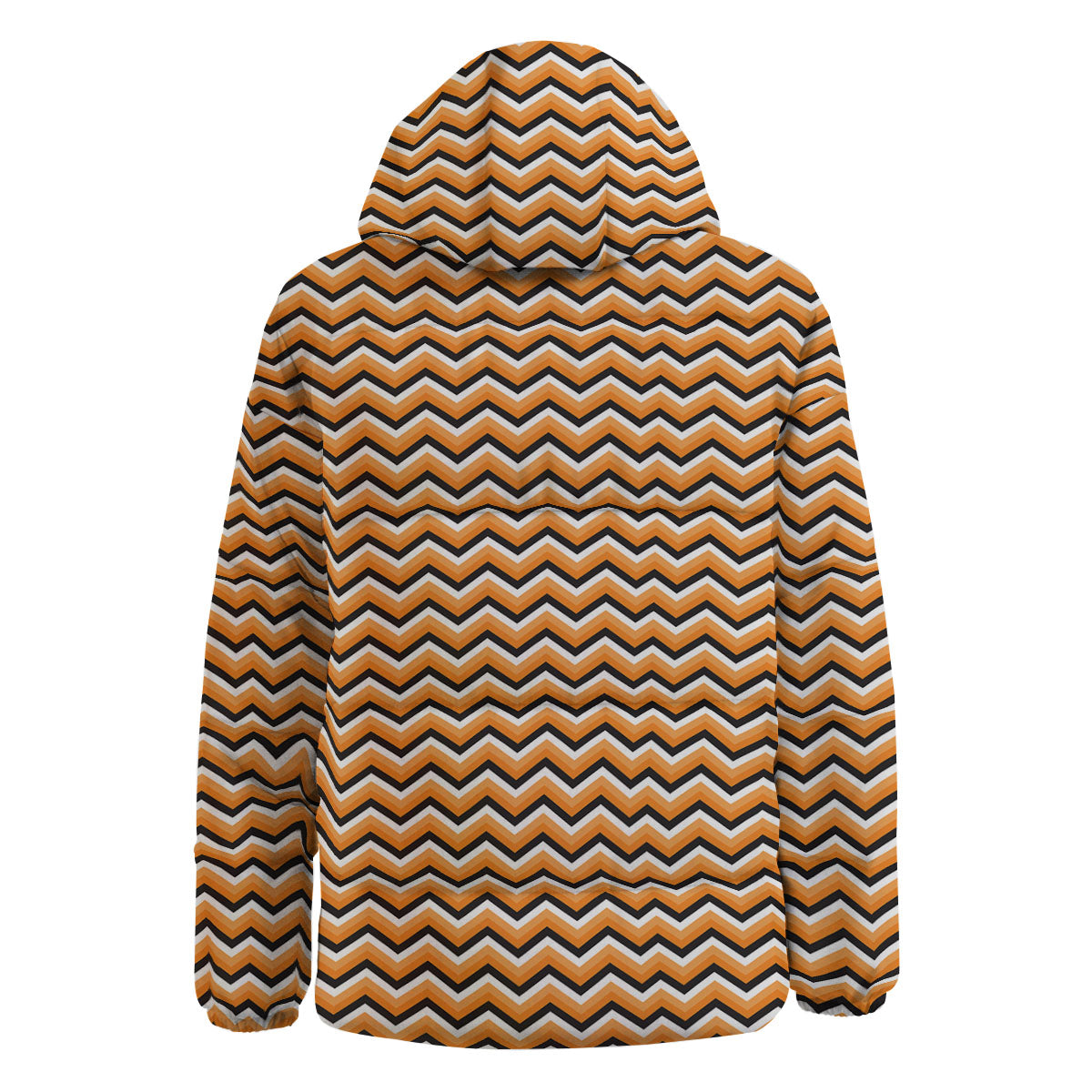 Zig Zag Halloween Print Pattern Down Jacket-grizzshop