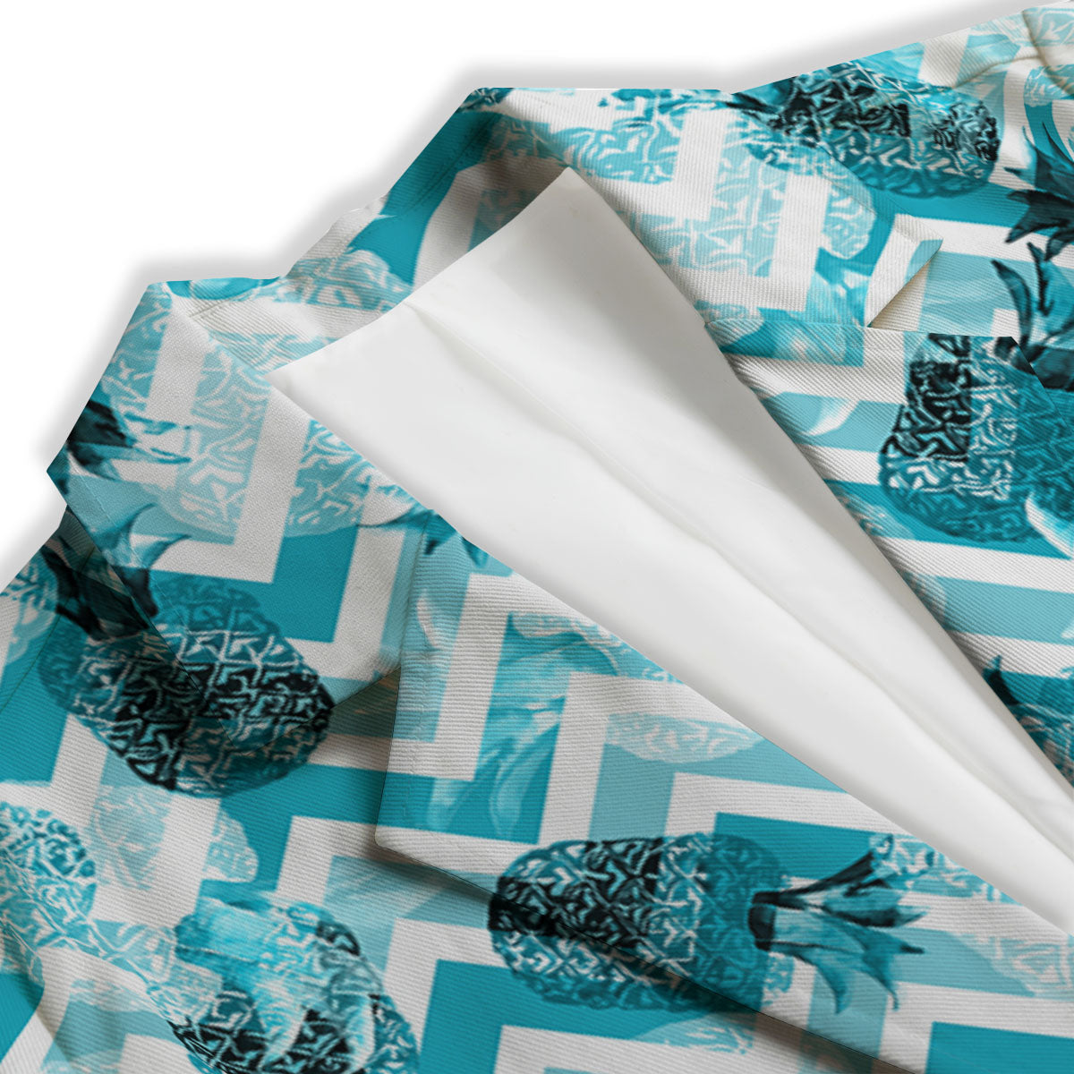 Zig Zag Pastel Pineapple Print Pattern Women's Blazer-grizzshop