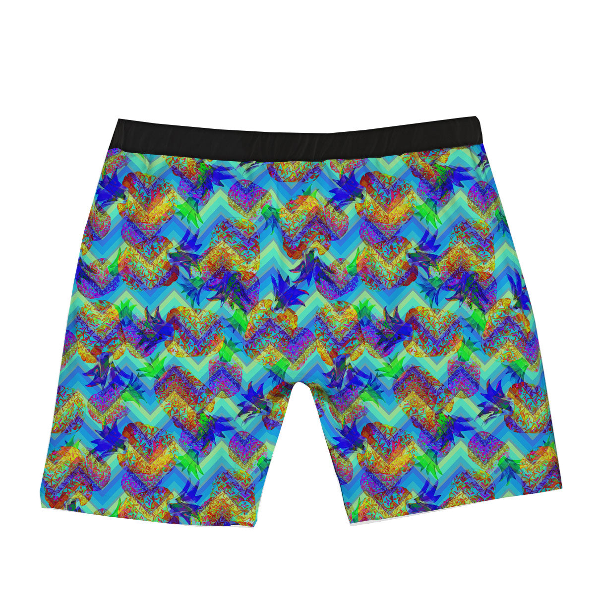 Zig Zag Pineapple Neon EDM Print Pattern Boxer Briefs-grizzshop