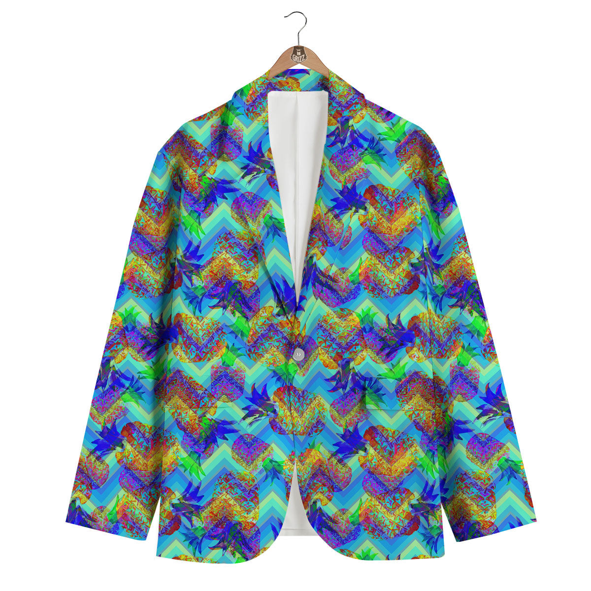 Zig Zag Pineapple Print Women's Bomber Jacket