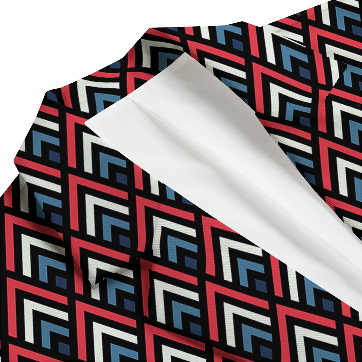 Zig Zag Print Pattern Men's Blazer-grizzshop
