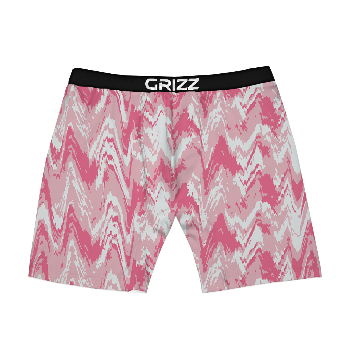 Zigzag Abstract Stripes Pink Print Pattern Boxer Briefs-grizzshop