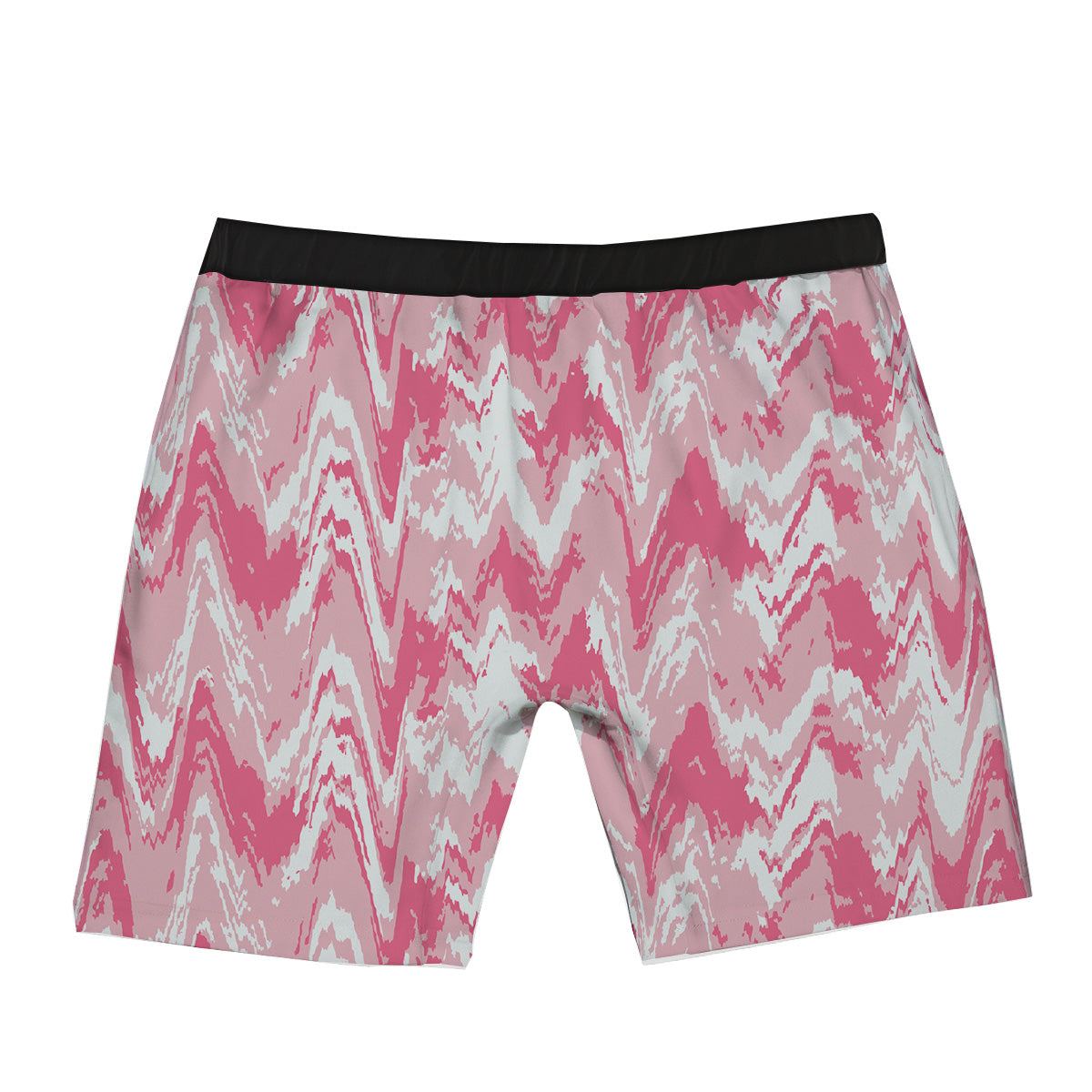 Zigzag Abstract Stripes Pink Print Pattern Boxer Briefs-grizzshop