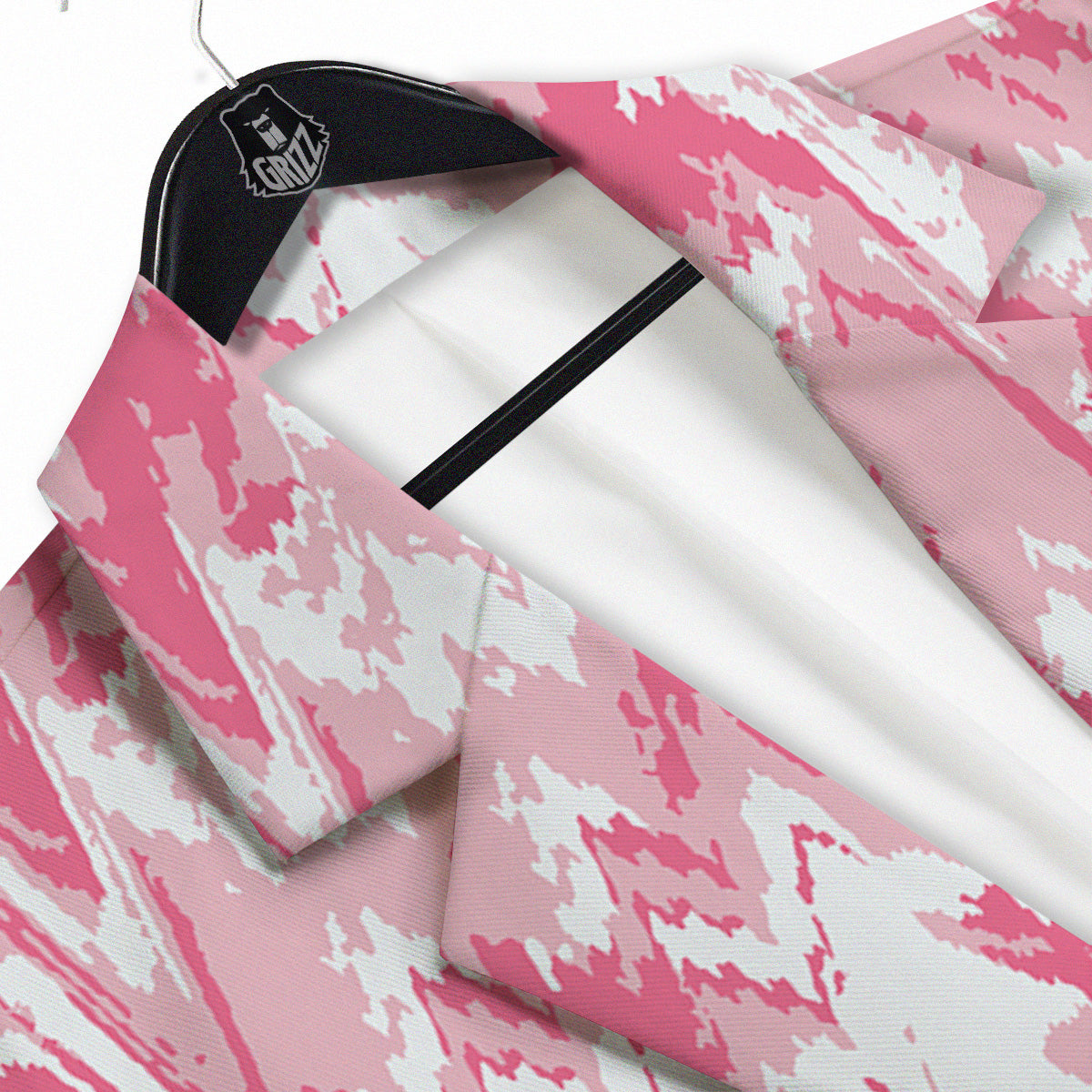 Zigzag Abstract Stripes Pink Print Pattern Men's Sport Coat-grizzshop