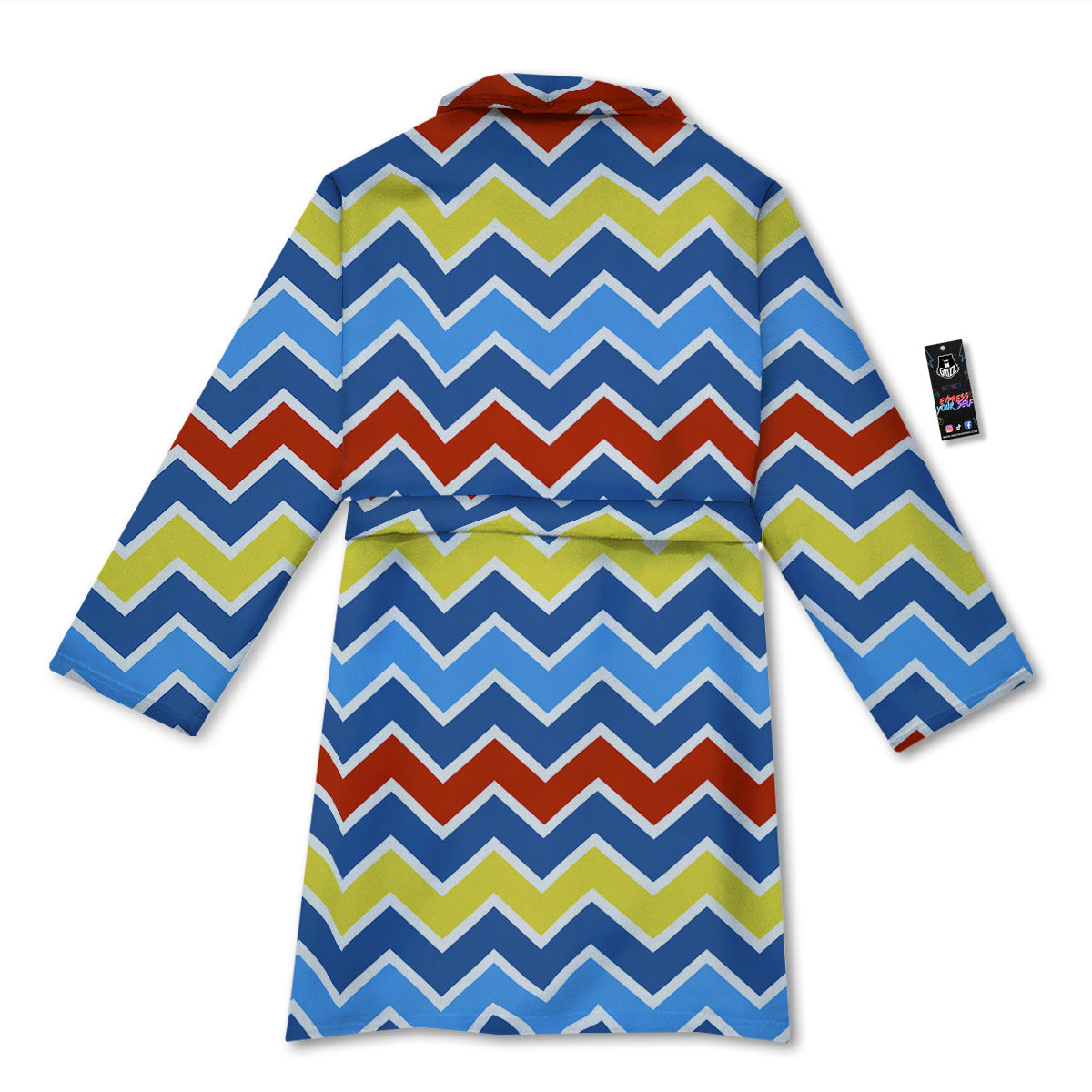 Zigzag Autism Awareness Color Print Pattern Bathrobe-grizzshop