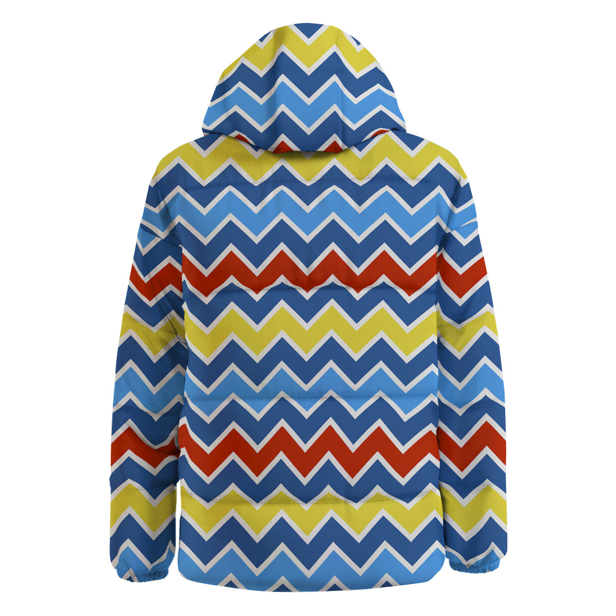 Zigzag Autism Awareness Color Print Pattern Down Jacket-grizzshop