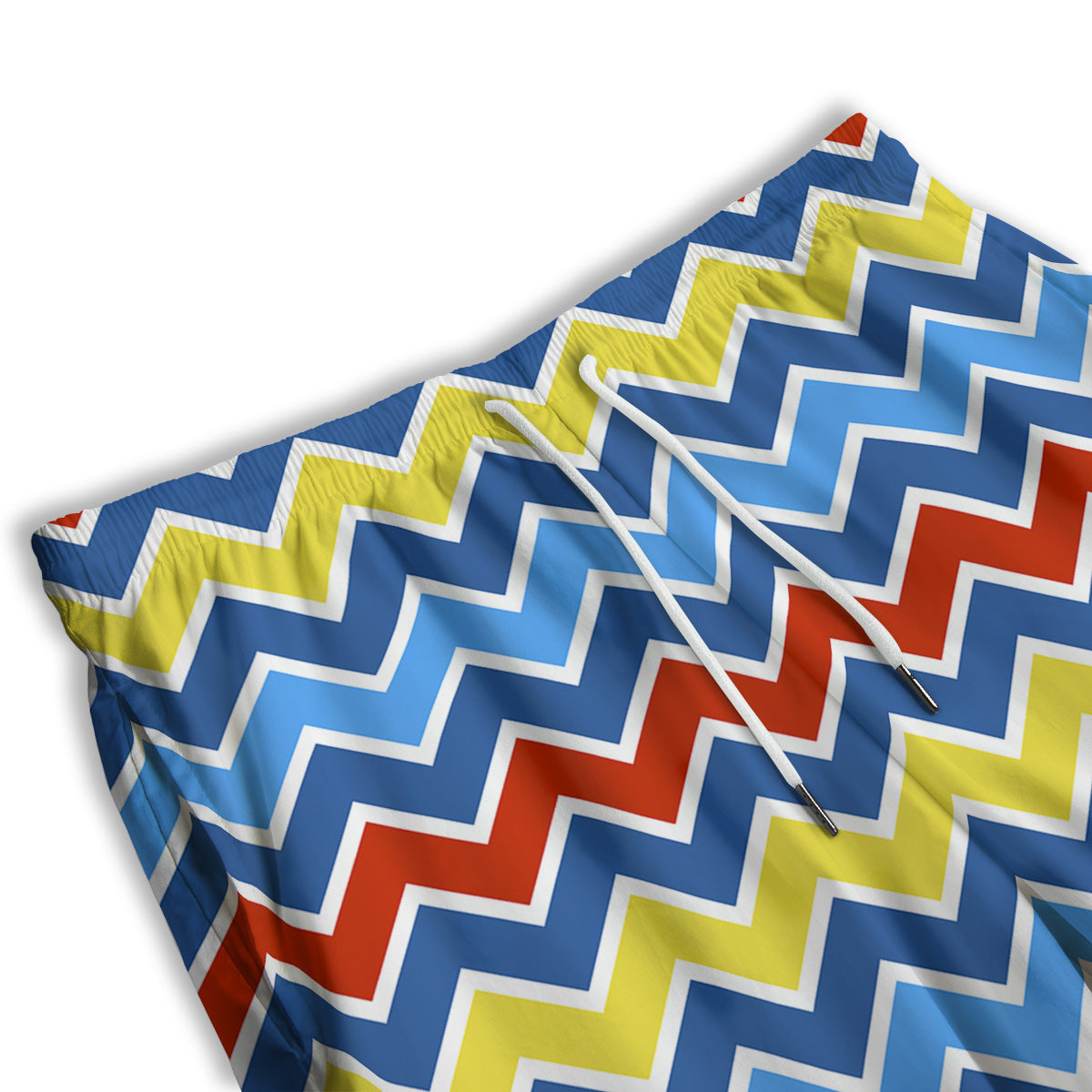 Zigzag Autism Awareness Color Print Pattern Men's Athletic Shorts