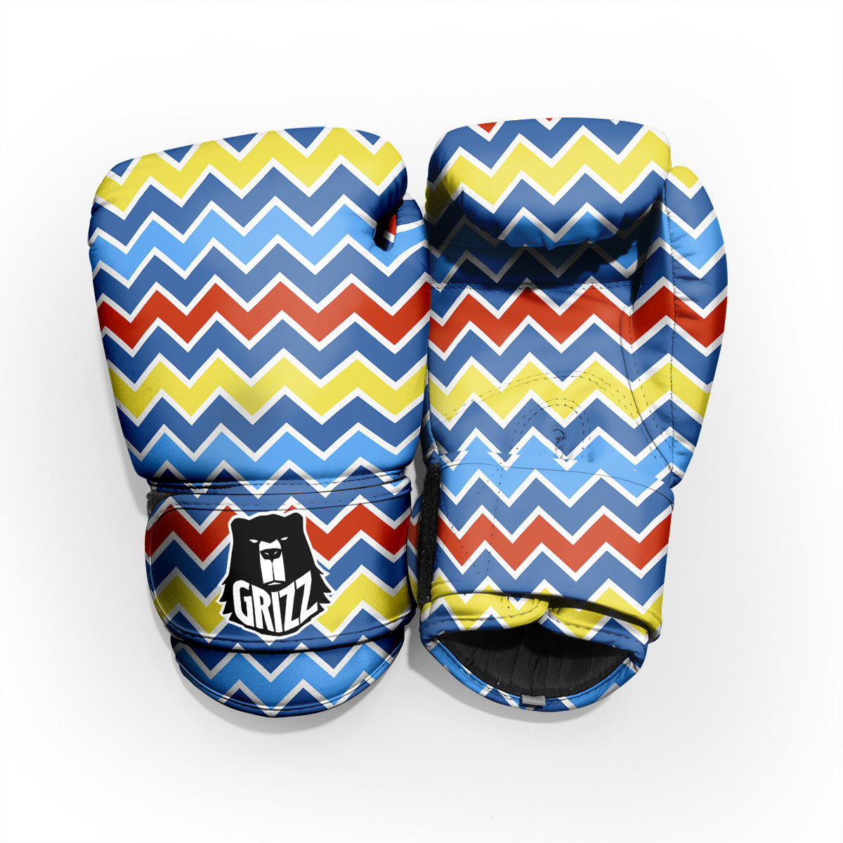 Zigzag Autism Awareness Color Print Pattern Pro Boxing Glove