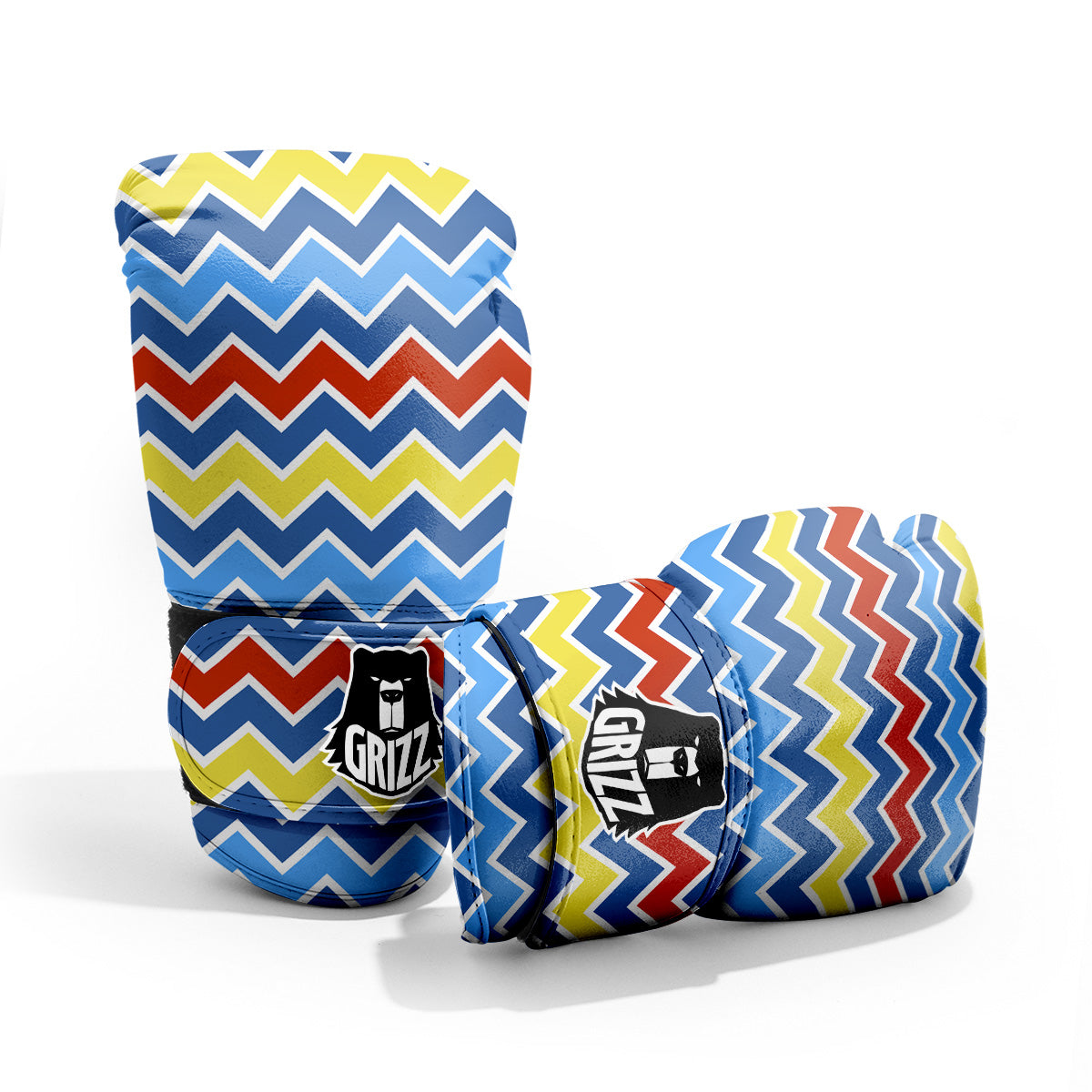 Zigzag Autism Awareness Color Print Pattern Pro Boxing Glove