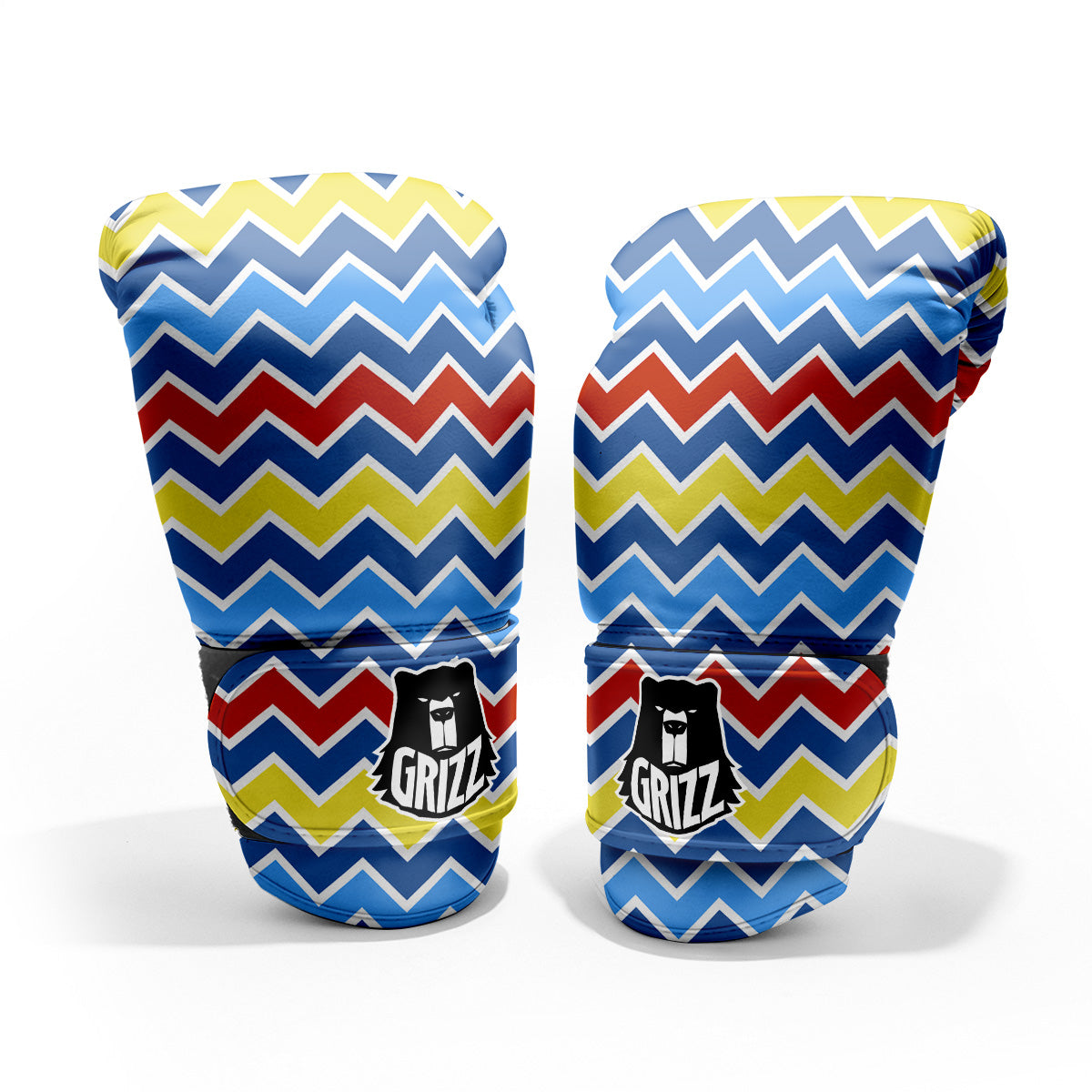 Zigzag Autism Awareness Color Print Pattern Pro Boxing Glove