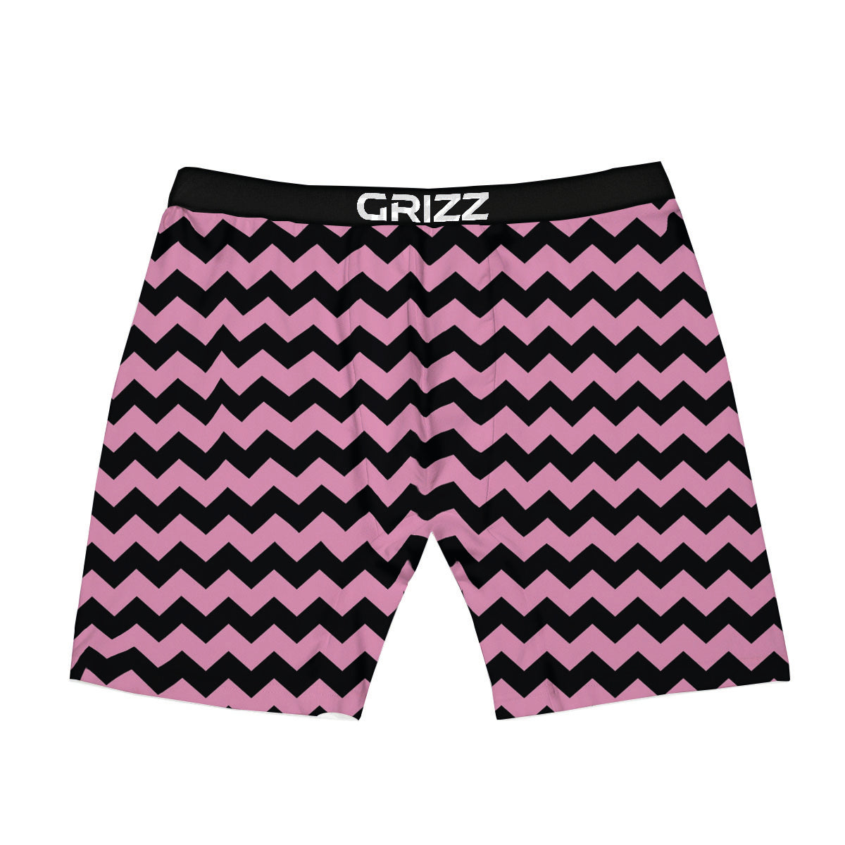 Zigzag Black And Pink Print Pattern Boxer Briefs-grizzshop