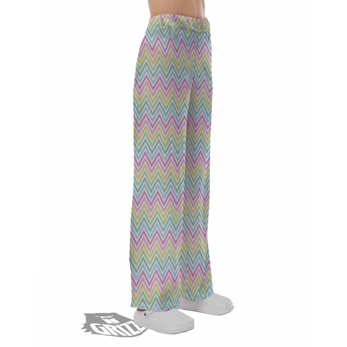 Zigzag Colorful Print Pattern Pajama Pants-grizzshop