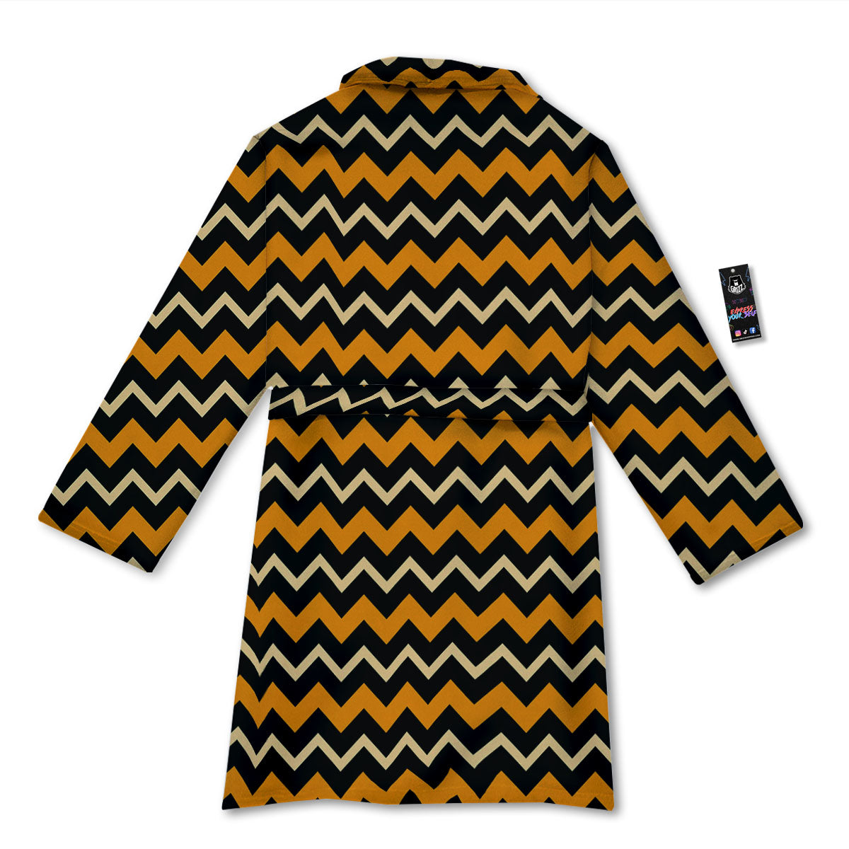 Zigzag Halloween Print Pattern Bathrobe-grizzshop