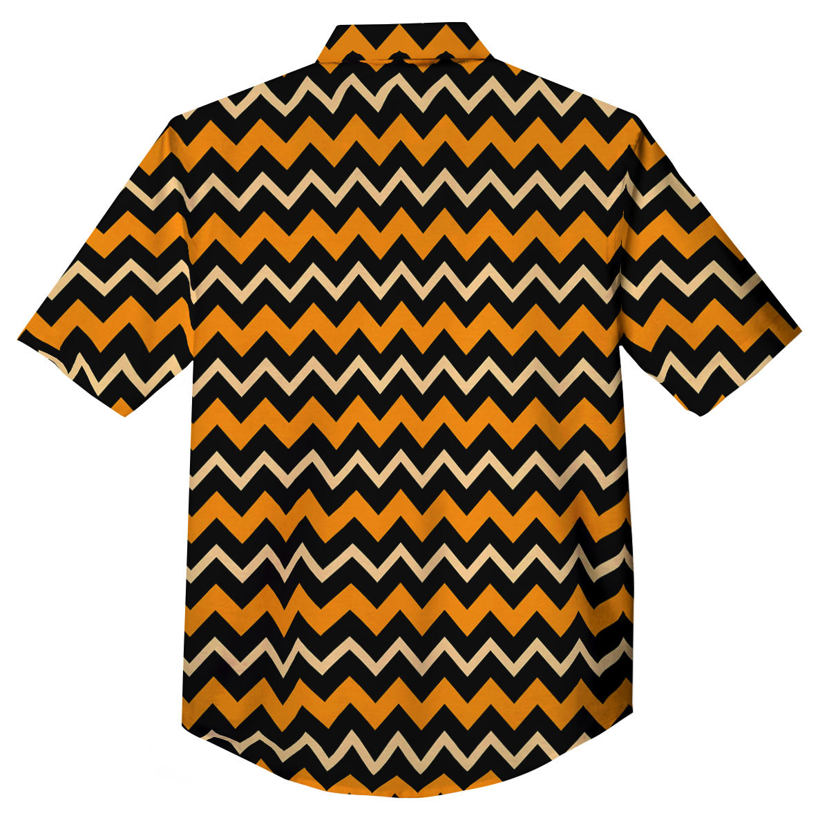 Zigzag Halloween Print Pattern Button Up Shirt-grizzshop