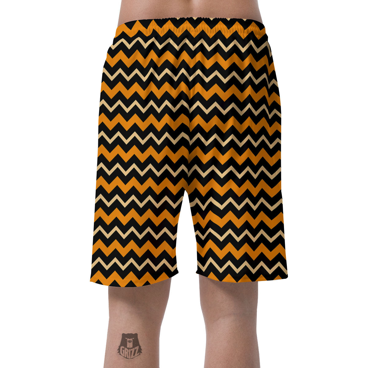 Zigzag Halloween Print Pattern Men's Shorts-grizzshop