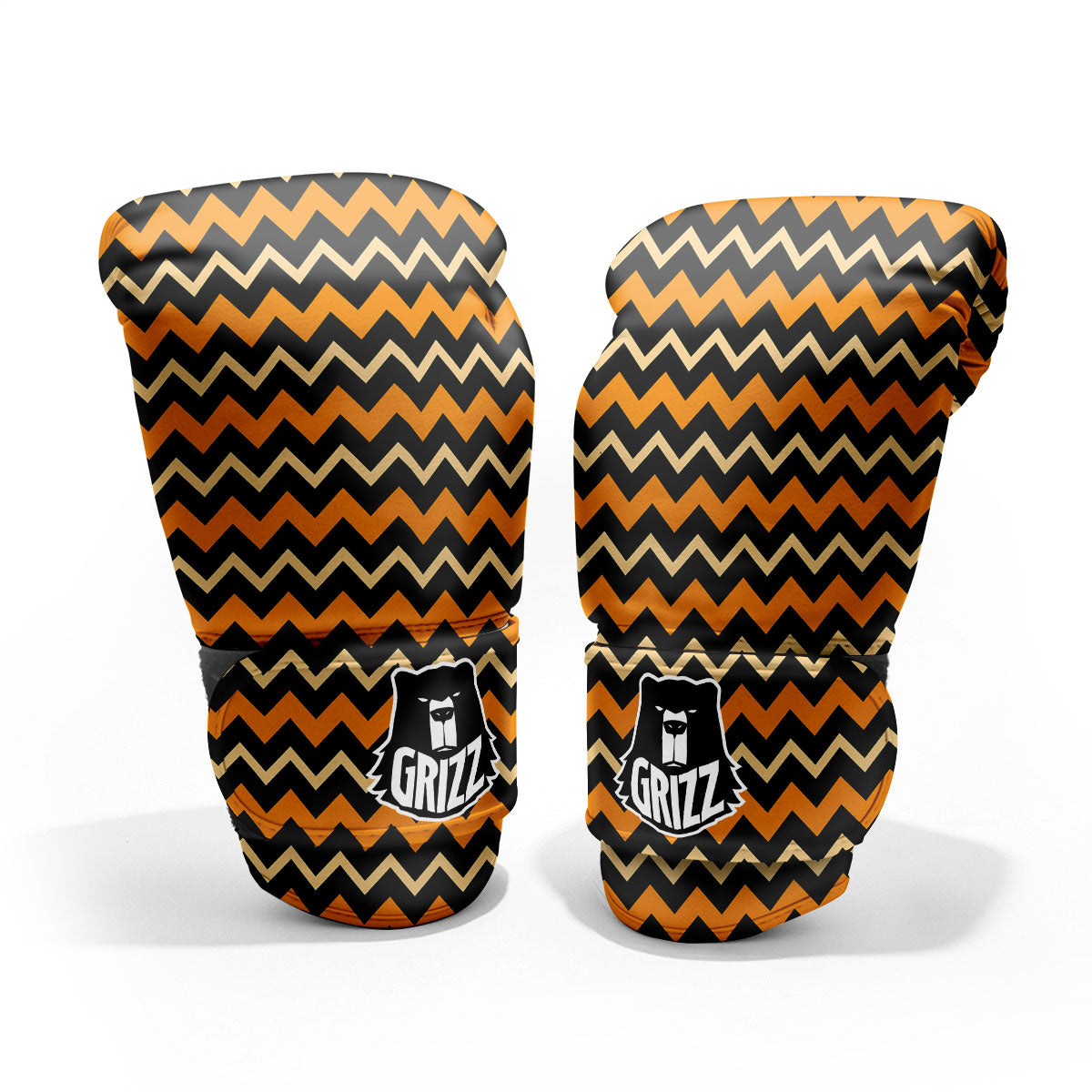 Zigzag Halloween Print Pattern Pro Boxing Glove