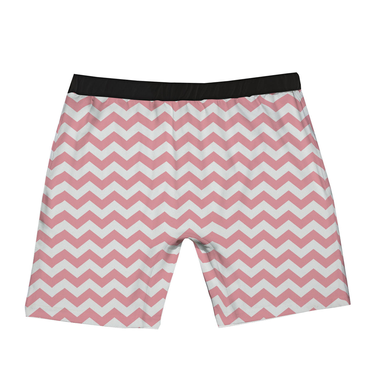 Zigzag White And Pink Print Pattern Boxer Briefs-grizzshop