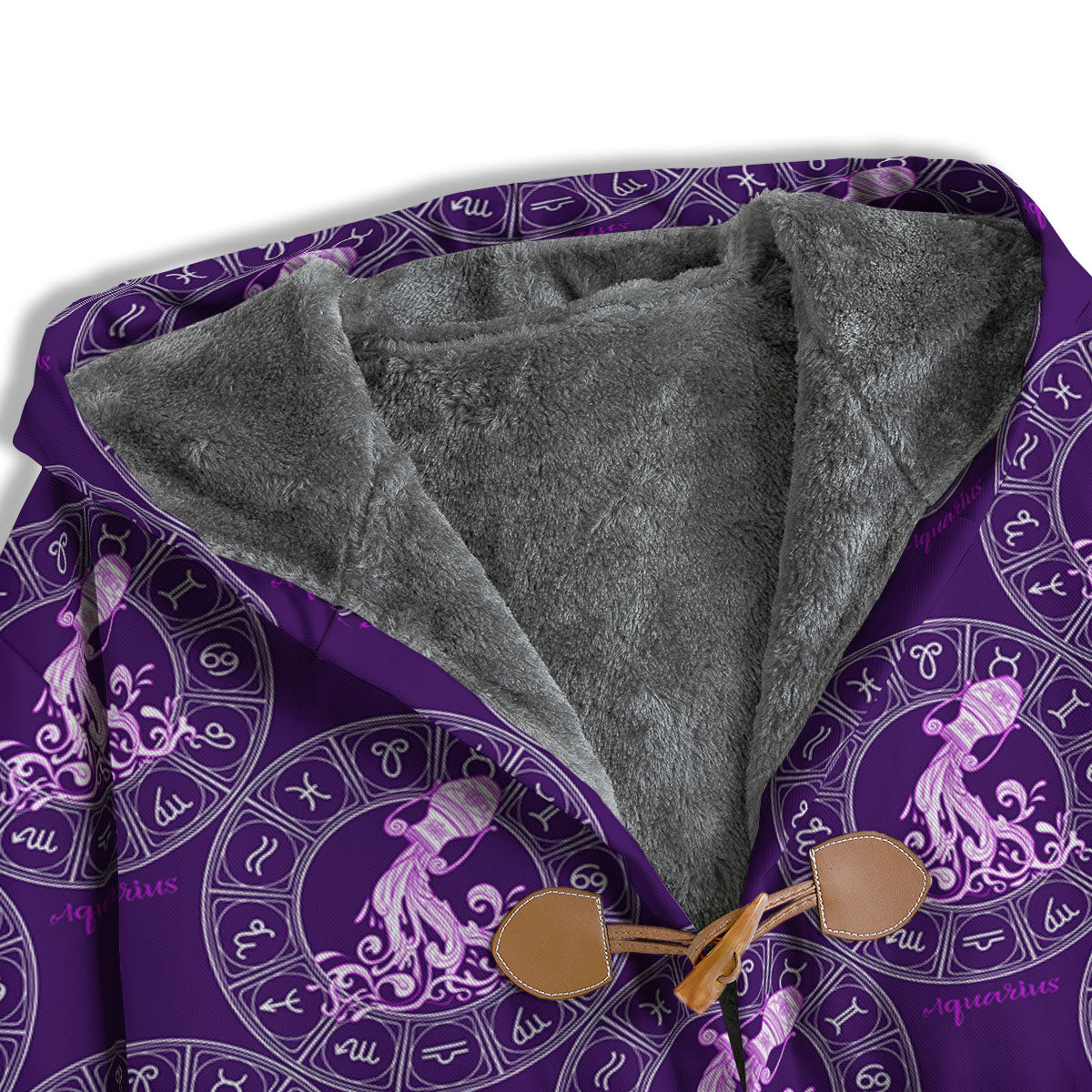 Zodiac Aquarius Purple Print Pattern Men's Windbreaker Jacket-grizzshop