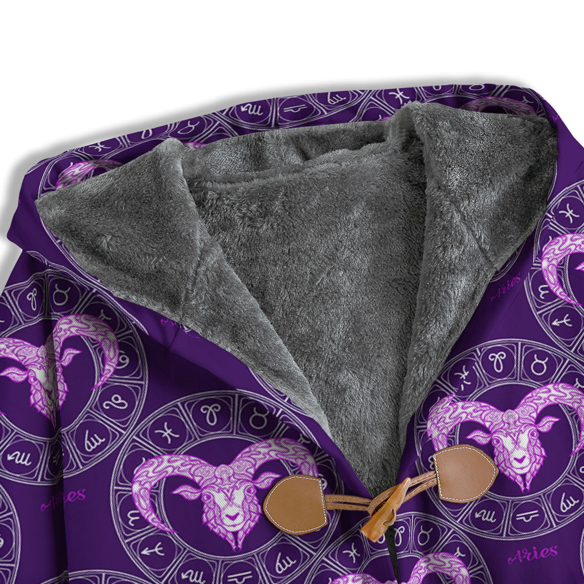 Zodiac Aries Purple Print Pattern Men's Windbreaker Jacket-grizzshop