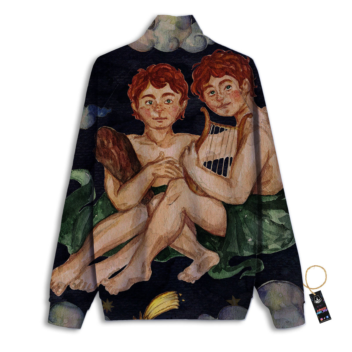 Zodiac Aries Purple Print Pattern Track Jacket-grizzshop