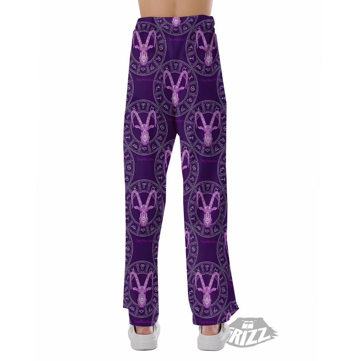 Zodiac Capricorn Purple Print Pattern Pajama Pants-grizzshop