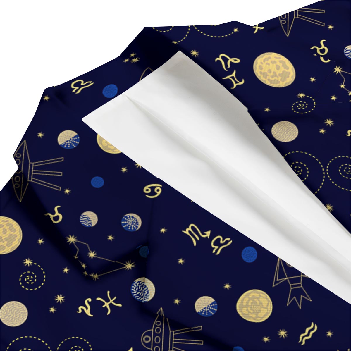 Zodiac Celestial Pattern Print Men's Blazer-grizzshop