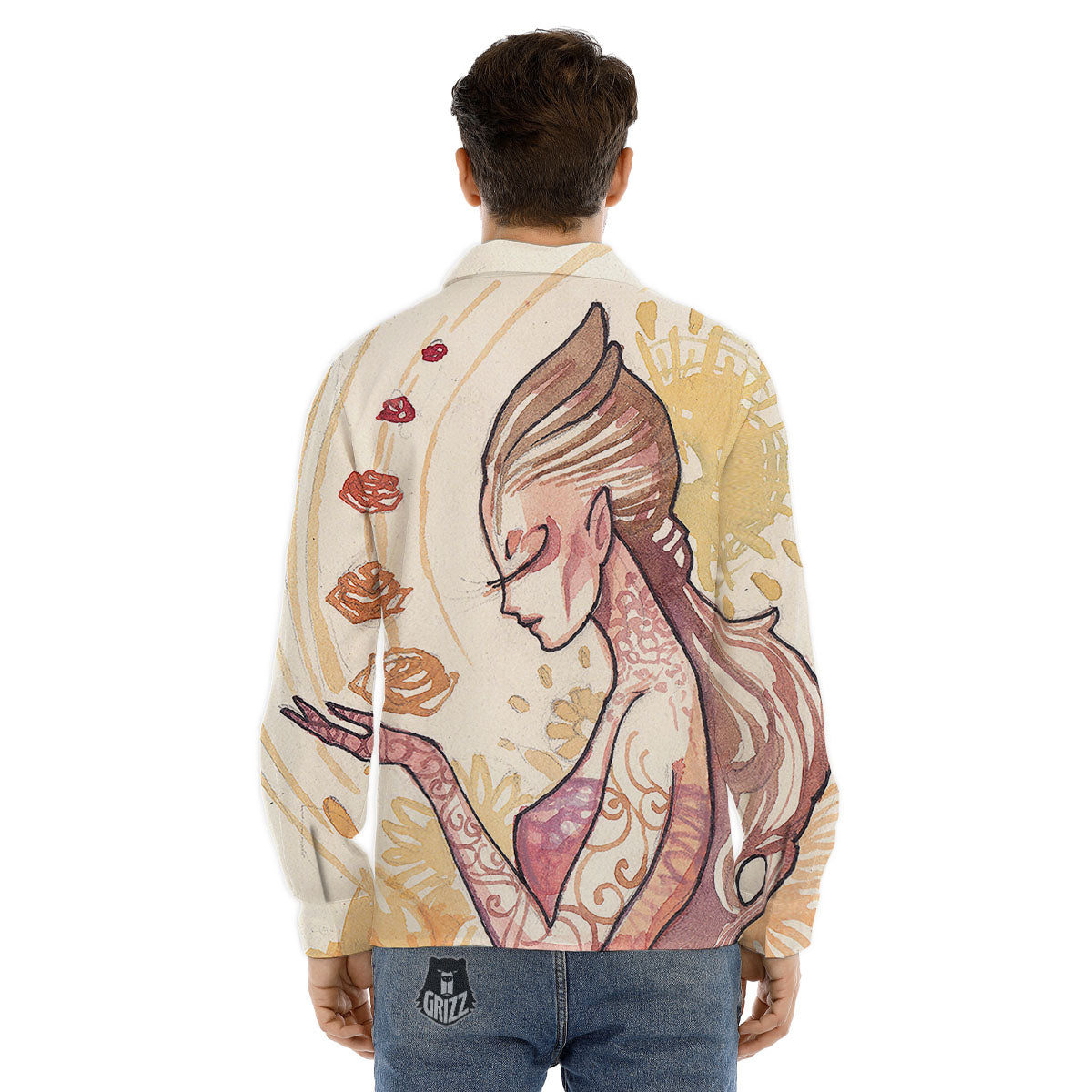 Zodiac Pisces Purple Print Pattern Men's Dress Shirts-grizzshop