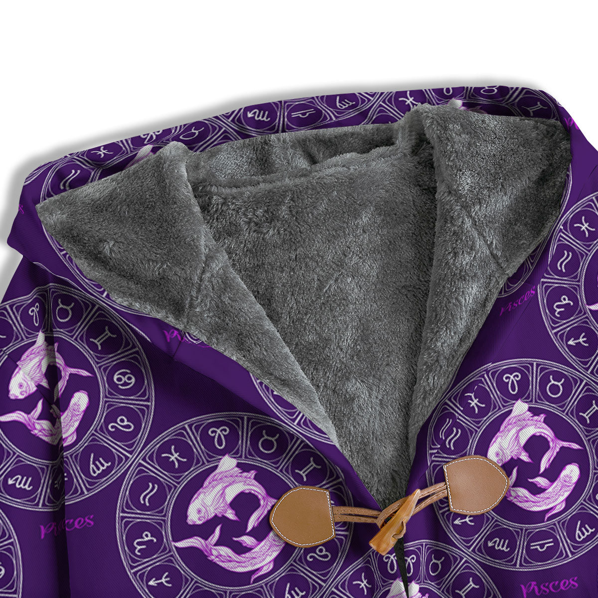 Zodiac Pisces Purple Print Pattern Men's Windbreaker Jacket-grizzshop