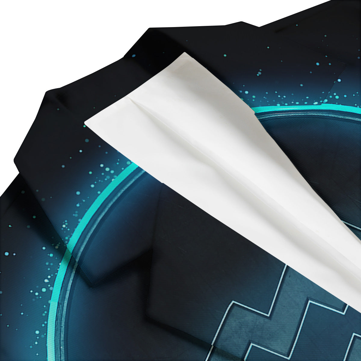 Zodiac Sign Blue Aquarius Print Men's Blazer-grizzshop