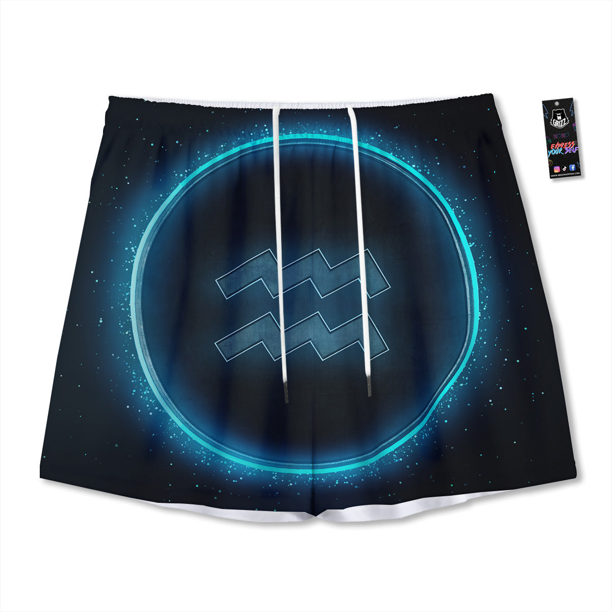 Yolk Egg Print Pattern Mesh Shorts