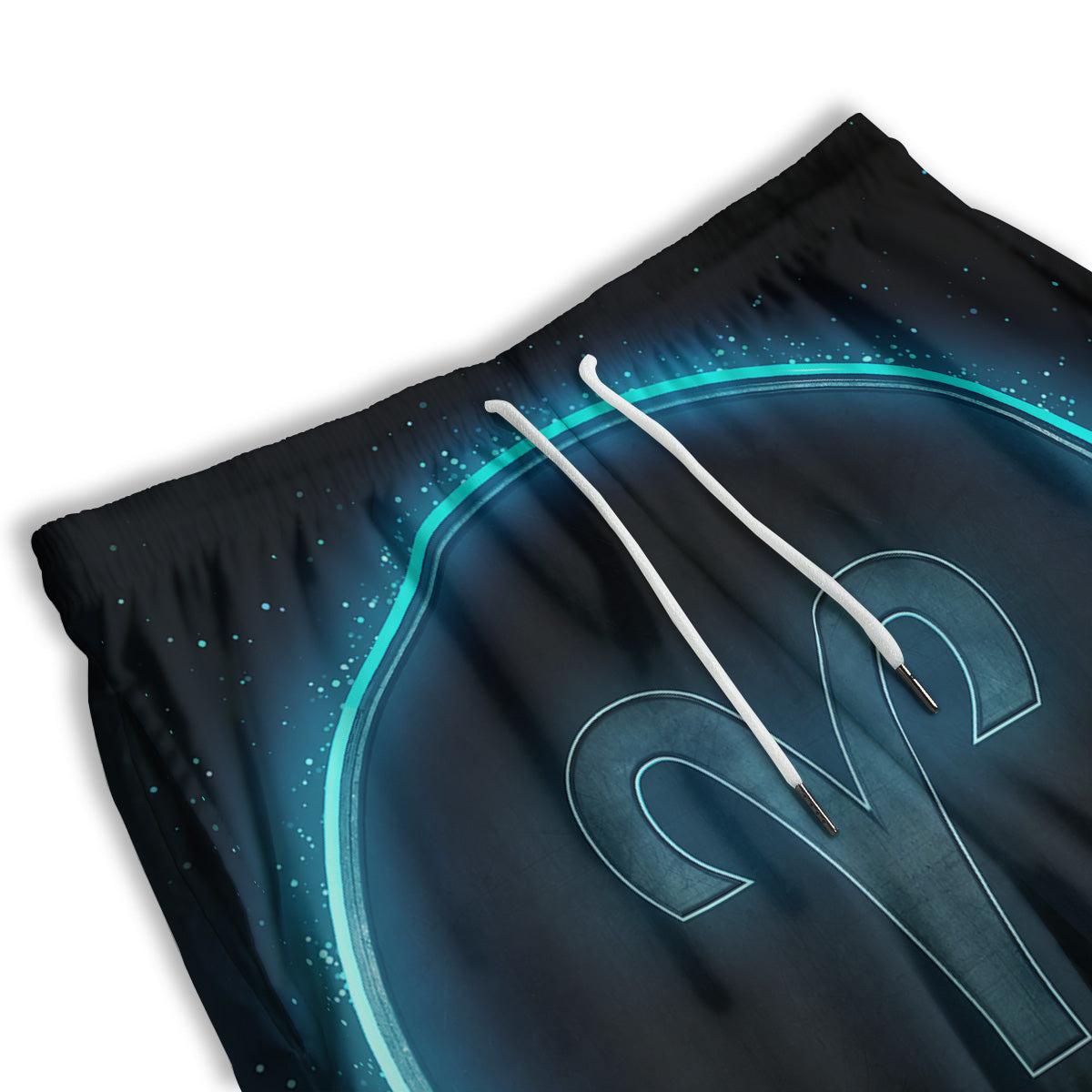 Zodiac Sign Blue Aries Print Men's Athletic Shorts