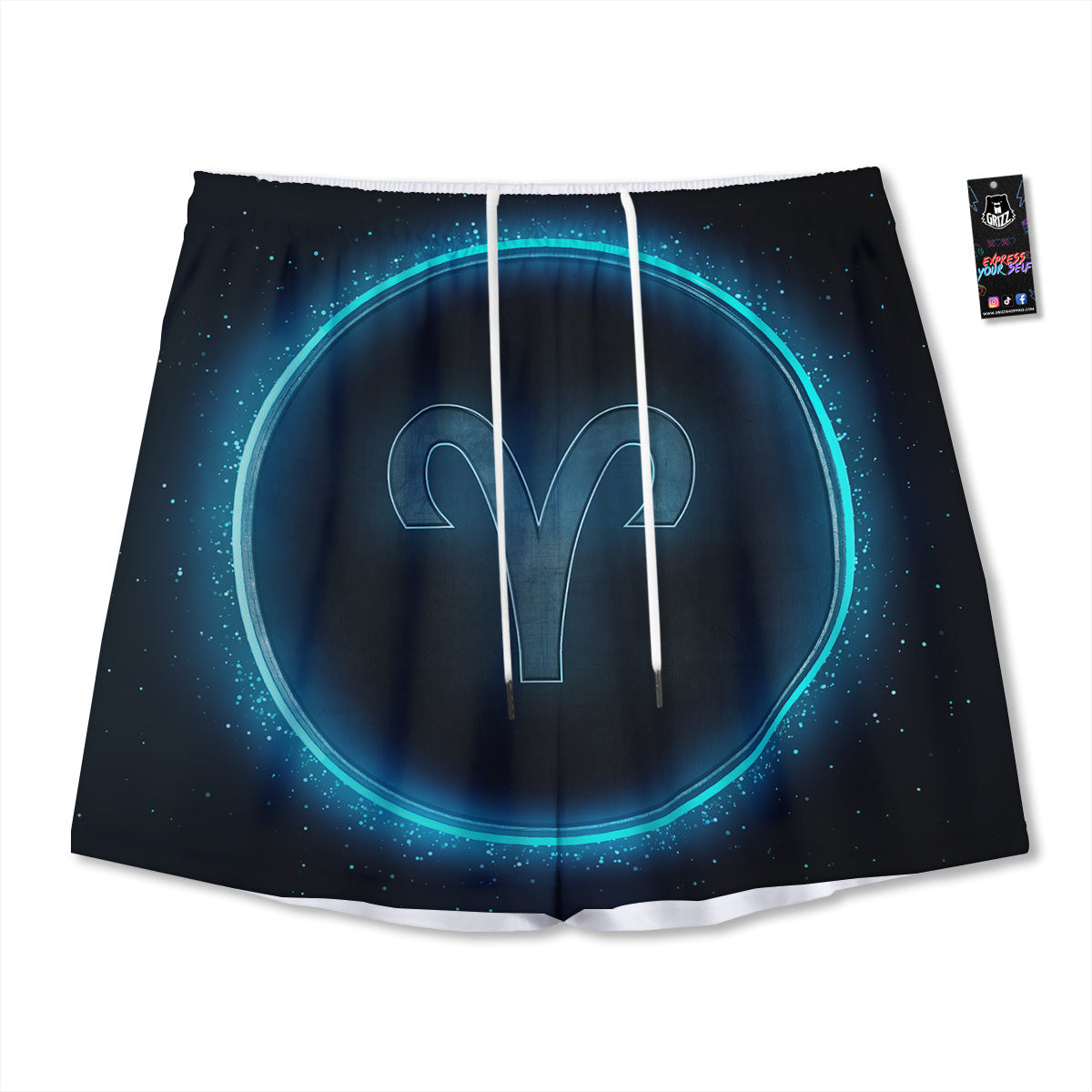 Zebra Camo Green Print Pattern Mesh Shorts