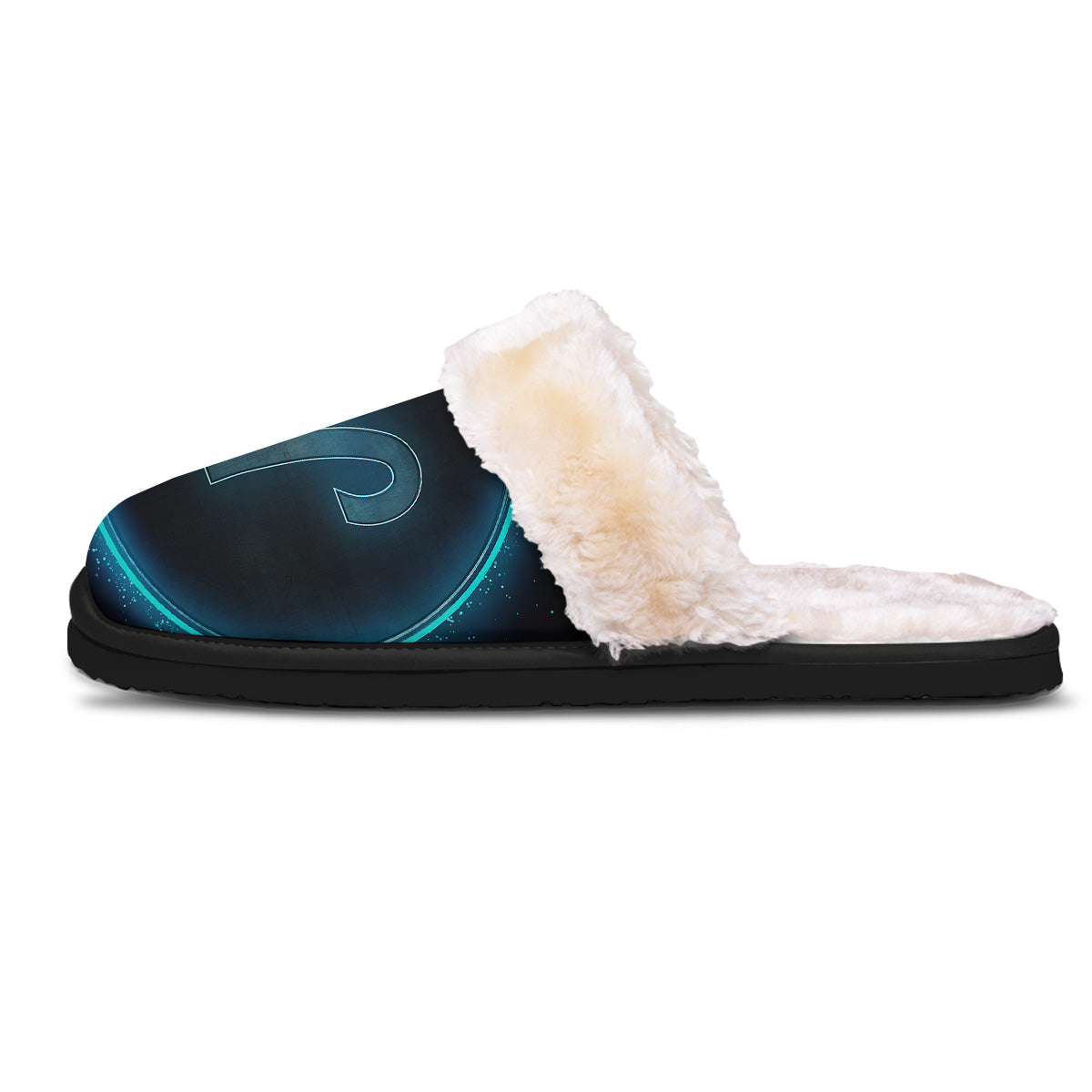 Zodiac Sign Blue Aries Print Slippers-grizzshop