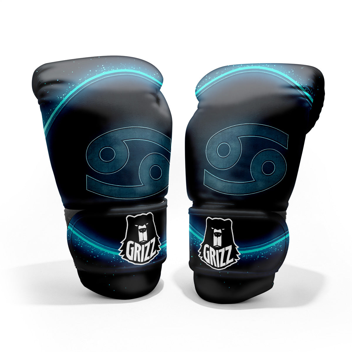Zodiac Sign Blue Cancer Print Pro Boxing Glove