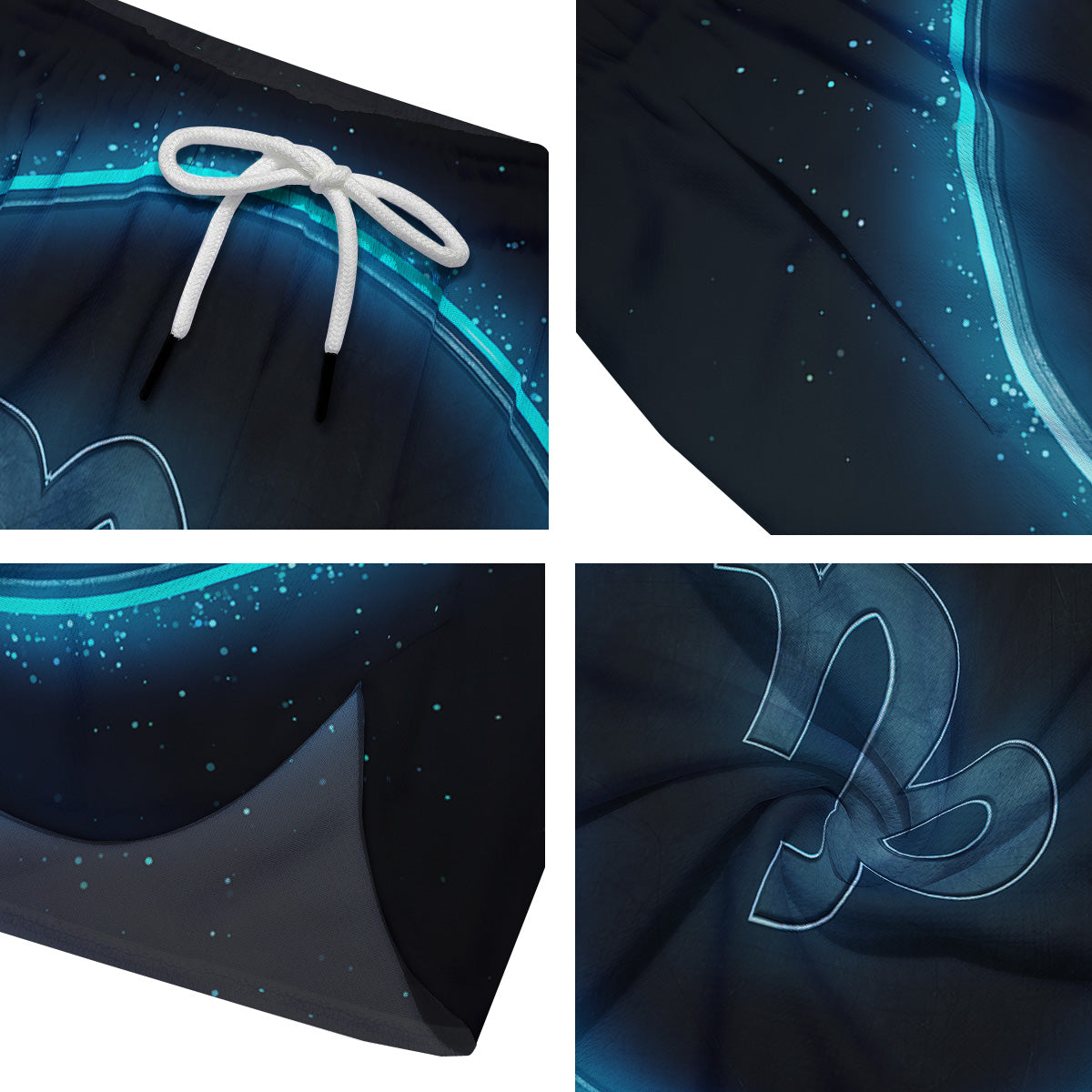 Zodiac Sign Blue Capricorn Print Men's Running Shorts-grizzshop