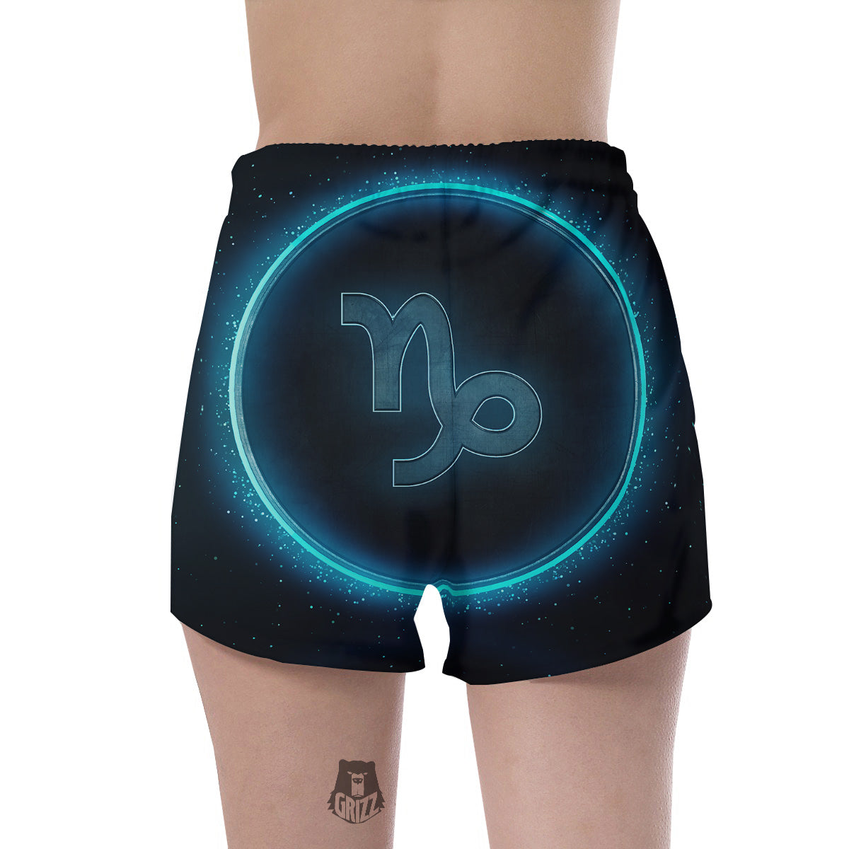 Zodiac Sign Blue Capricorn Print Women's Shorts-grizzshop