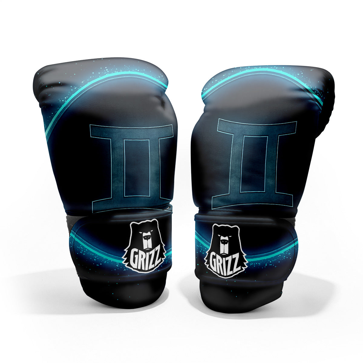 Zodiac Sign Blue Gemini Print Pro Boxing Glove