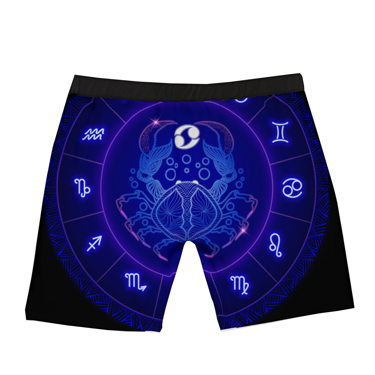 Zodiac Sign Blue Libra Print Boxer Briefs-grizzshop