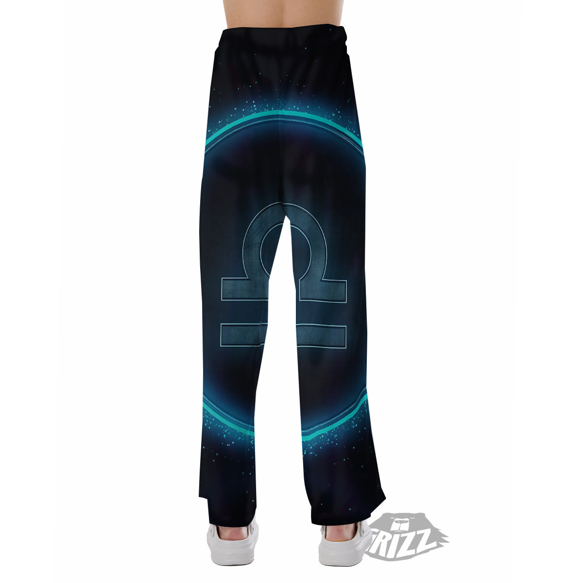 Zodiac Sign Blue Libra Print Pajama Pants-grizzshop