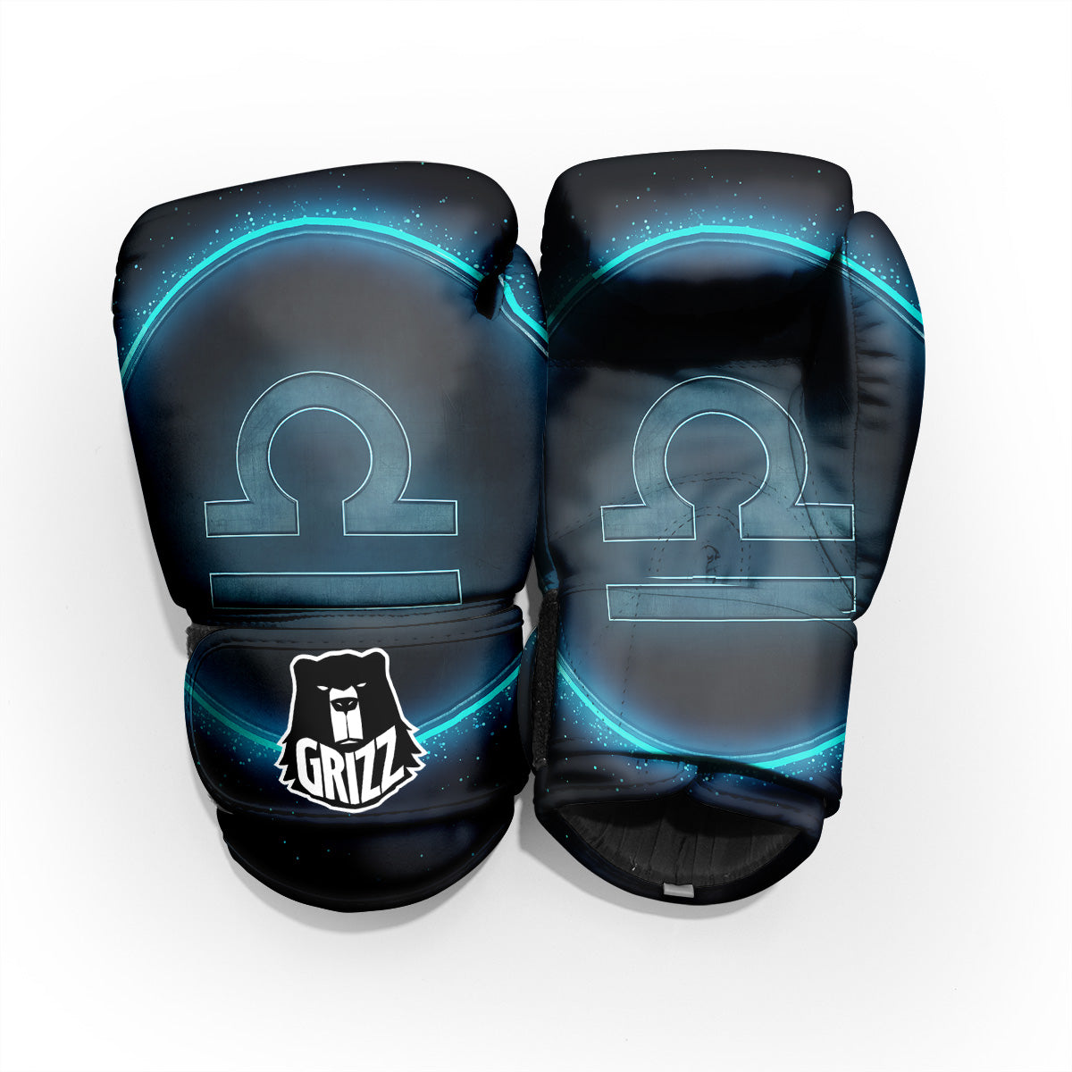 Zodiac Sign Blue Libra Print Pro Boxing Glove