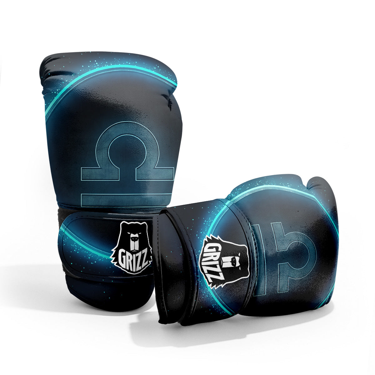 Zodiac Sign Blue Libra Print Pro Boxing Glove