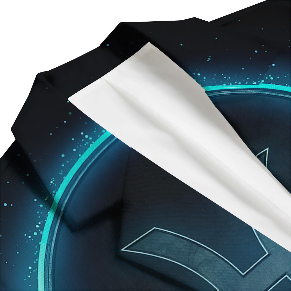 Zodiac Sign Blue Pisces Print Men's Blazer-grizzshop